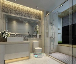 bathroom designed with mirrors