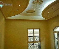 interior designed with false ceiling